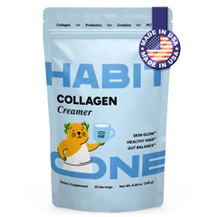 Habit One Mushroom Coffee front label highlights 10-in-1 blend for daily focus