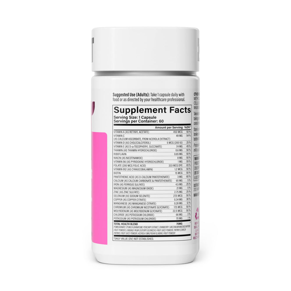 Morning routine with Habit multivitamin capsules as part of daily health habit.