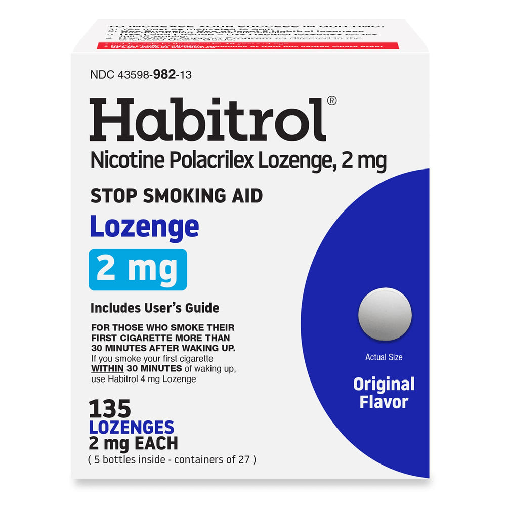 Habitrol 2 mg original lozenge pack for on-the-go craving relief.