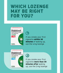 Habitrol nicotine lozenges mint flavor in mouth showing fast relief as it dissolves