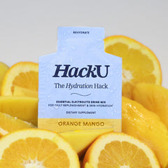 HackU Hydration Hack travel single-serve packet ideal for workouts and trips