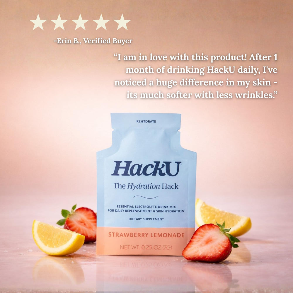 HackU electrolyte dissolves in water for smooth, flavorful hydration