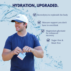 HackU strawberry lemonade packet opened with single-serve hydration on the go