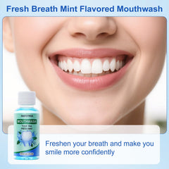 HAIFOTRVA mini mouthwash bottle close-up highlighting compact 35ml size for on-the-go use