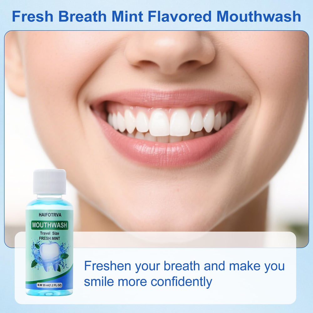 HAIFOTRVA travel-size mouthwash 35ml bottles for on-the-go freshness