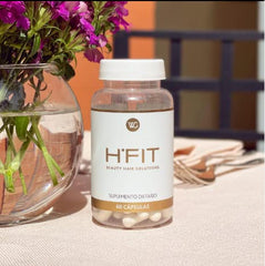 HAIRFIT argan oil pairing scene highlights shine and moisture.