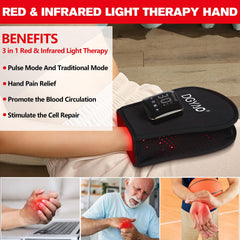 HAIYUE cordless red light wrist therapy promoting comfortable joint support.