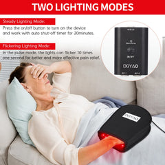 HAIYUE mitten two modes switch with steady and pulse options.