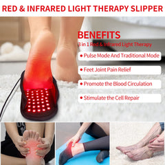HAIYUE red light slipper inside view showing LED layout for coverage
