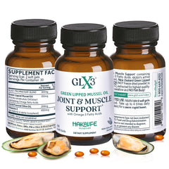 HAKA Life GLX3 bottle front with easy-to-swallow capsules for daily joint support.