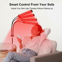 Halbeira adjustable-height stand enables precise illumination for various body areas