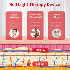 Halbeira red light therapy lamp side view with adjustable height for versatile sessions