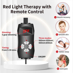Halbeira red light therapy panel on skin during facial or body session