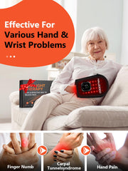HALIDODO cordless red light glove in use, hands relaxed during activity