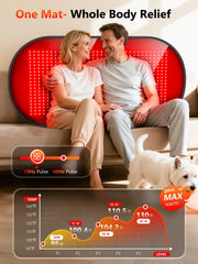 HALIDODO therapy mat includes glasses, controller, and bag for convenient home sessions.