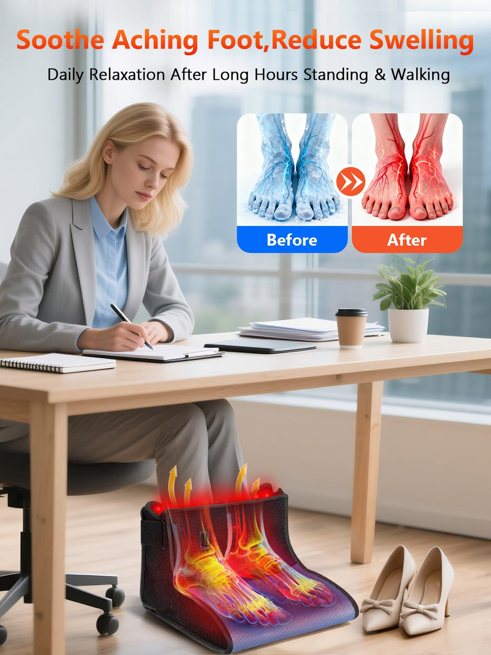 HALIDODO foldable design enables portable infrared foot therapy anywhere.