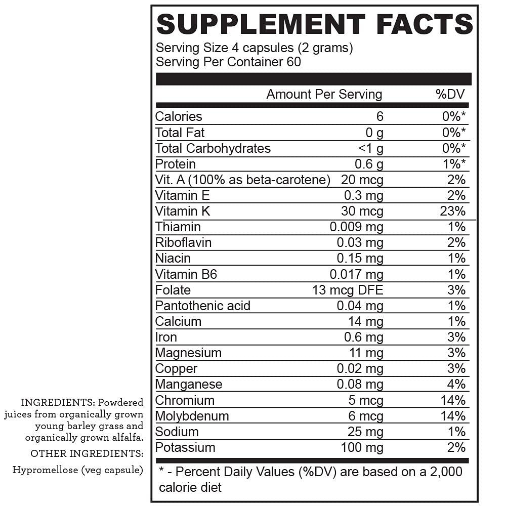 Hallelujah Diet BarleyMax capsules closeup emphasizing detox and immune-support potential