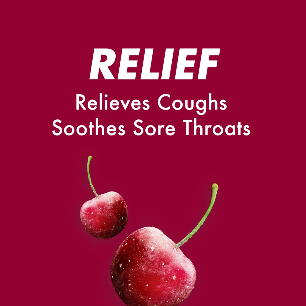 HALLS cherry drops travel-friendly for on-the-go relief.