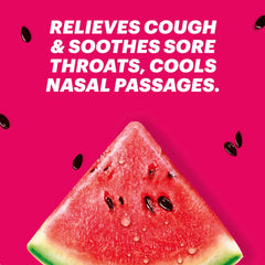 HALLS Minis Watermelon pack on office desk.