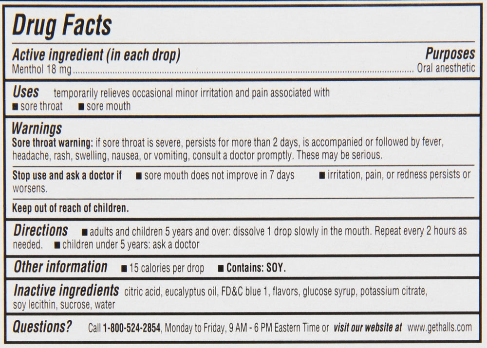 HALLS Relief Max Strength suitable for adults and children five plus