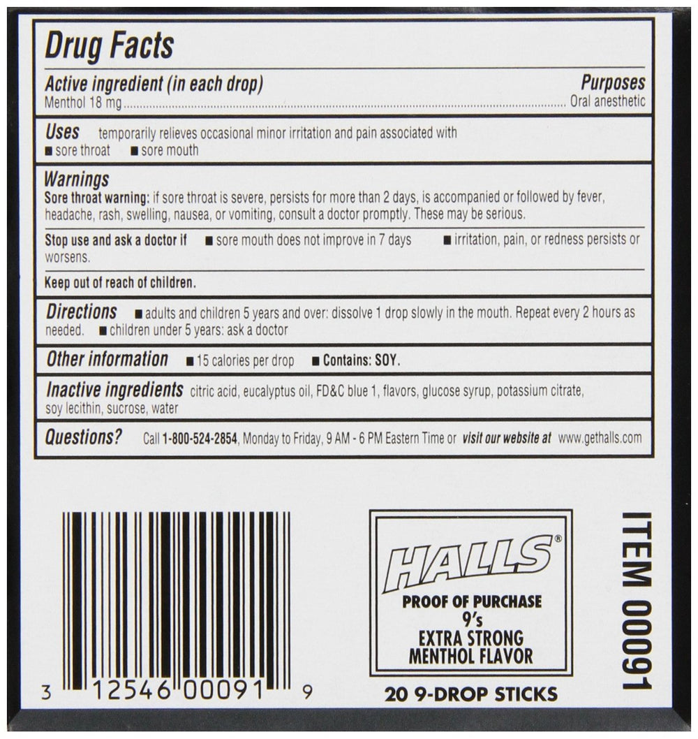 HALLS Relief Max Strength pocket sticks shown for on-the-go relief