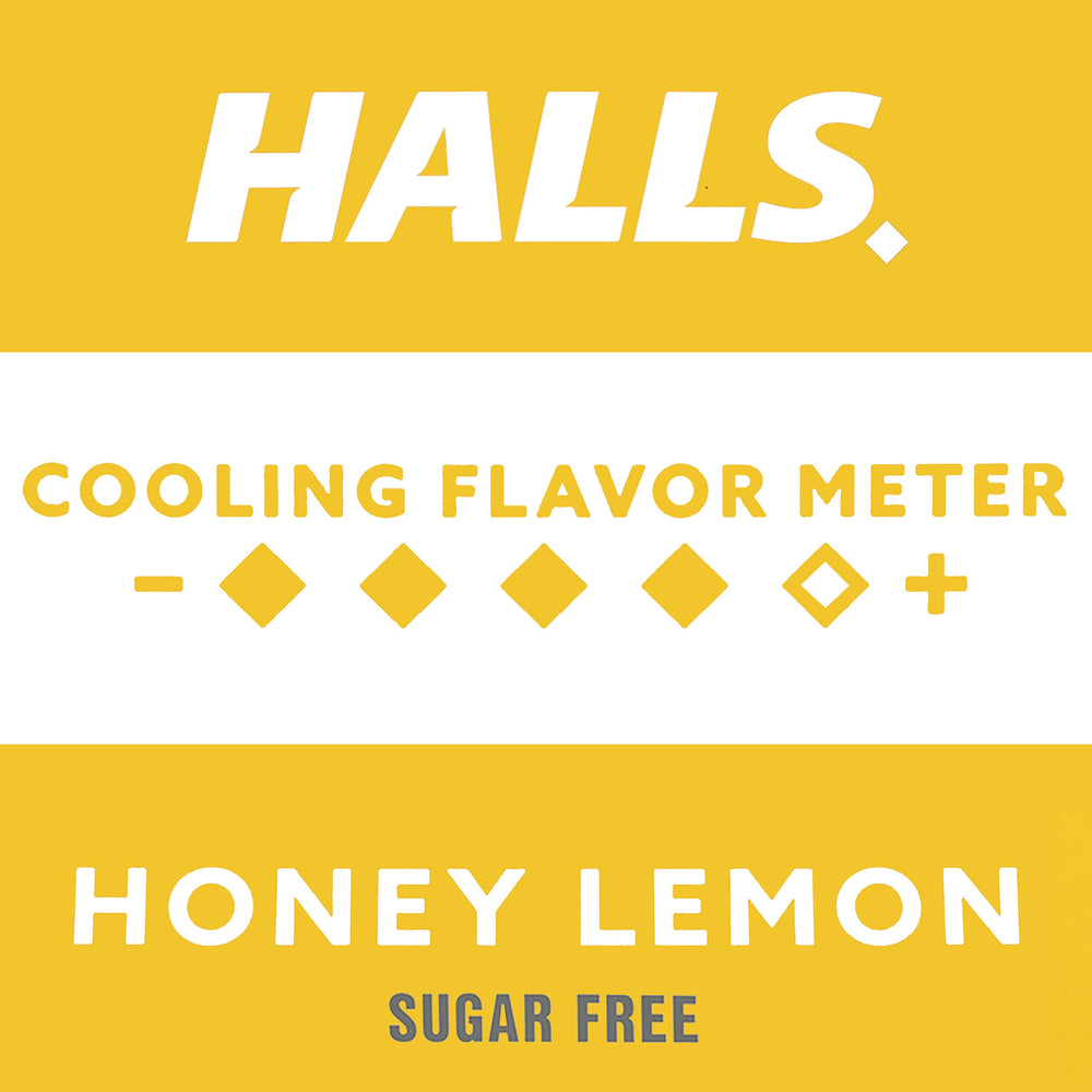 HALLS Relief twelve-bag package indicates reliable supply for ongoing use.