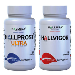 Hallusa Natural Hallprost Ultra bottle being poured for easy daily dosing