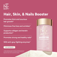 Halo Beauty daily capsules close-up showing easy, vegan nutrition for hair and nails.