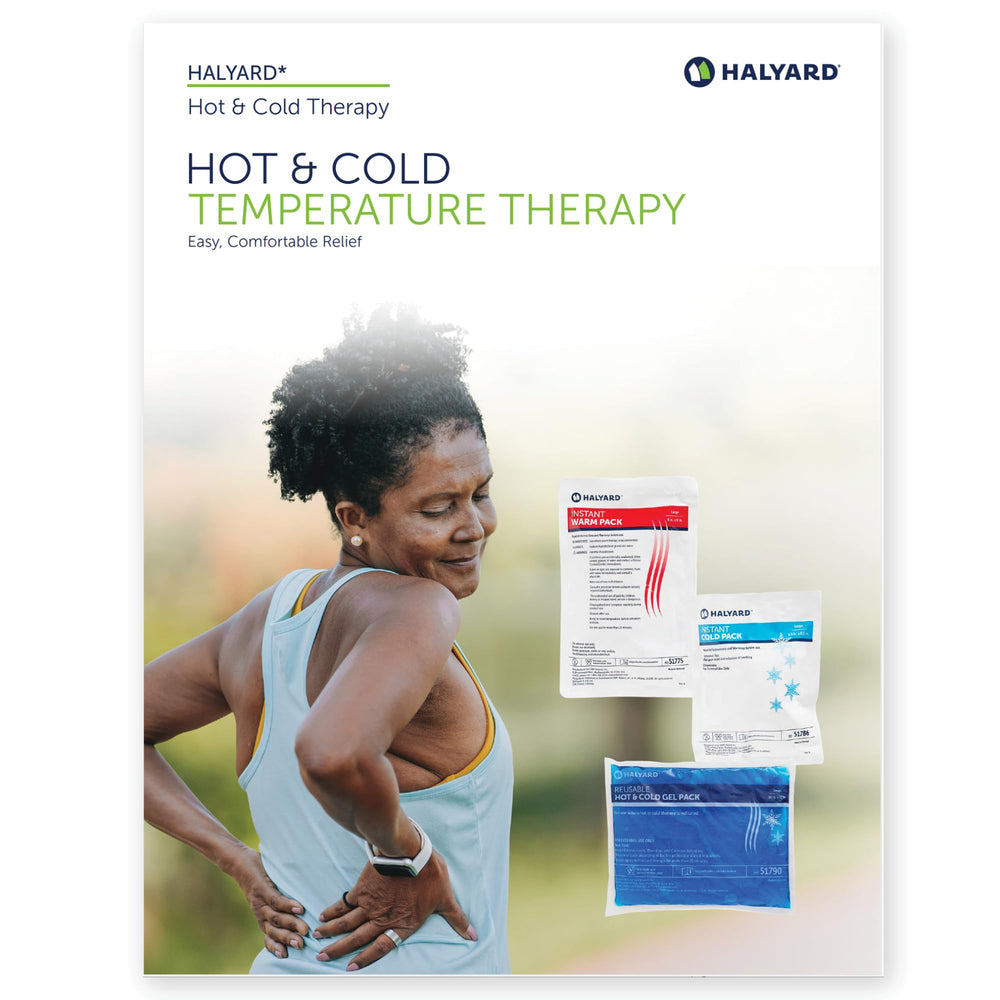 Halyard Instant Cold Pack latex-free material for allergy-friendly use.