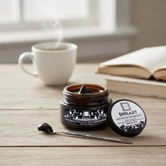 Hampton Distribution shilajit glass bottle protects freshness and potency.