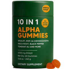 Hanachi 10-in-1 Alpha Shilajit Gummies bottle for daily vitality