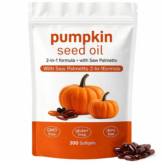 Hanachi Pumpkin Seed Oil Capsules bottle supporting daily wellness.