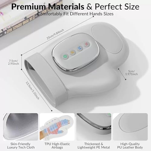 Hand Massager compression on fingers and wrists for targeted comfort