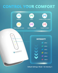 HANMAX Cordless massager with 2500mAh battery for long sessions.