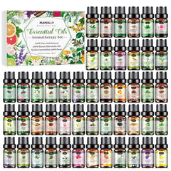 Hanolly 48x5ml essential oils set in dark box for gifting.