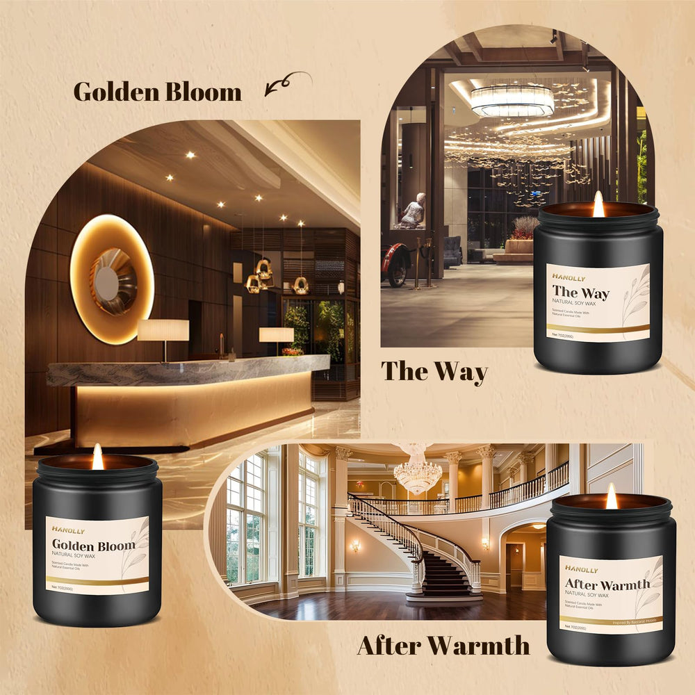 Hanolly Night Velvet candle in a black jar for romantic mood.