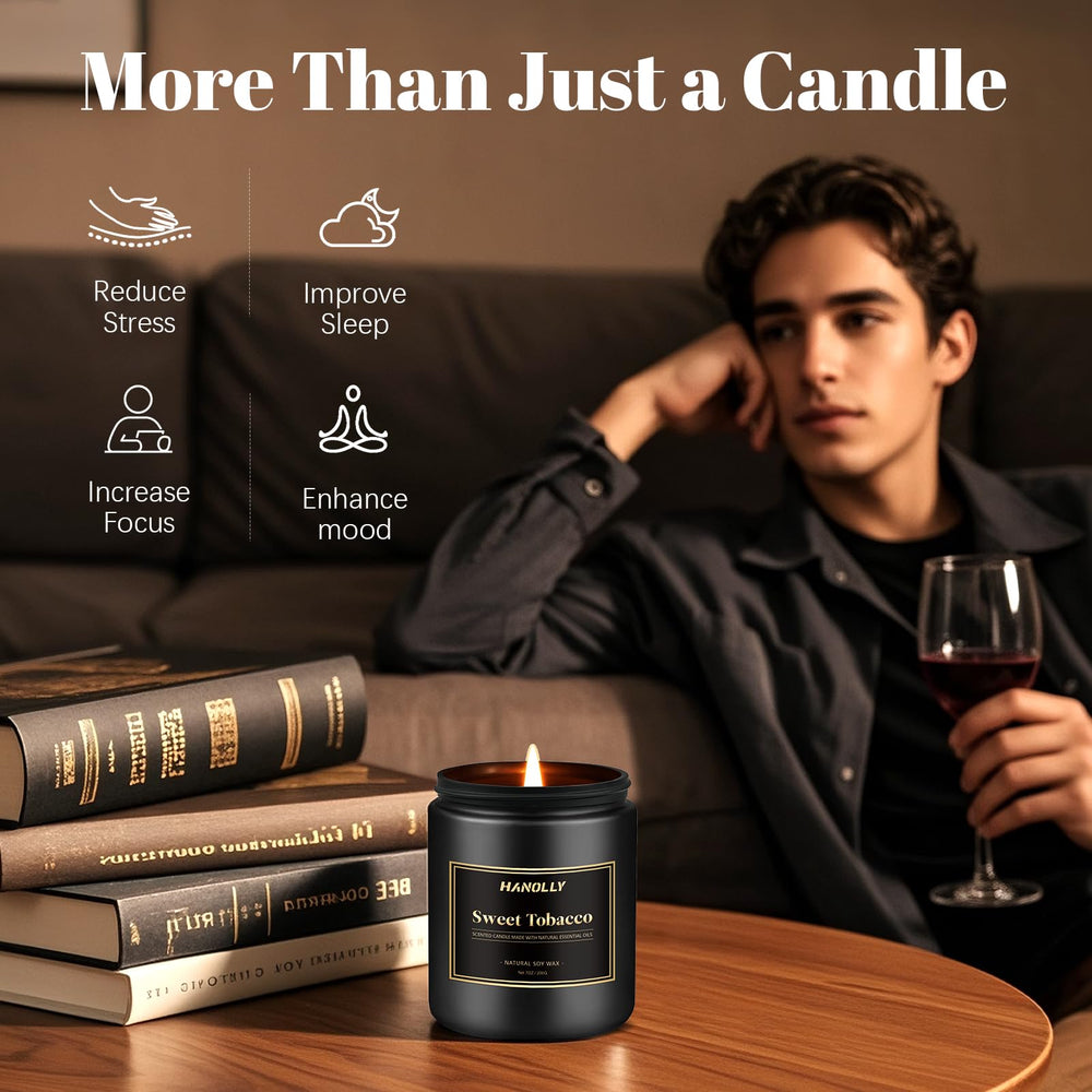 Hanolly man cave decor-ready candles elevate masculine interior aesthetics.