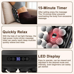 HANQUAN 16-head massage gun ergonomic grip designed for comfortable handling.