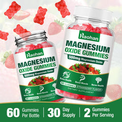 Haohan Magnesium Oxide Gummies manufactured in a GMP-certified facility for quality and safety.