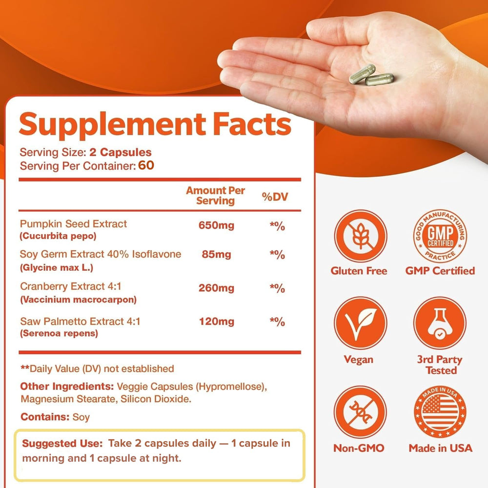 Happee Cranberry Extract panel with hints of urinary health support