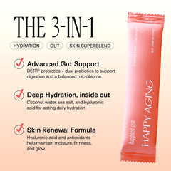 Close-up label shows probiotic DE111 for gut balance