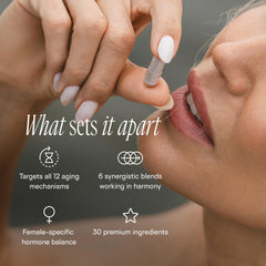 Happy Aging NAD+ Plus bottle side angle showing compact design for easy daily use