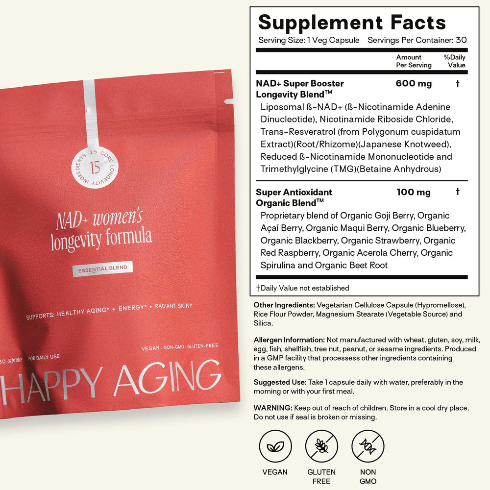 Happy Aging travel ready pouch for easy on the go use