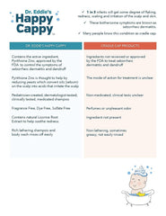 Happy Cappy sulfate-free foam showing rich lather for sensitive skin.