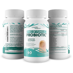 Happy Health Free Of Fungus Probiotic vitamin-d-zinc ingredients promote balanced microbiome.
