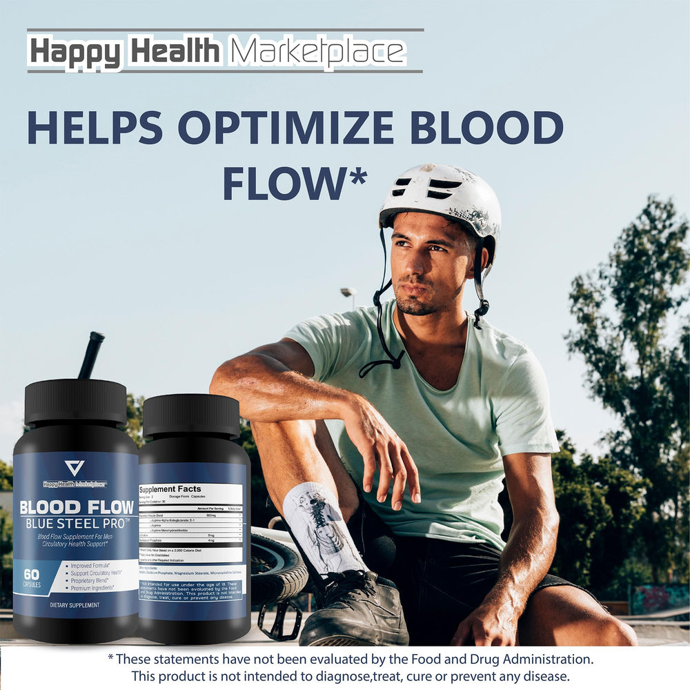 Happy Health Marketplace Blood Flow Blue Steel Pro in use for active lifestyle