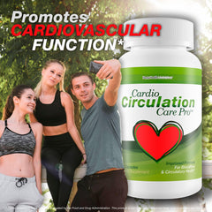 Happy Health Marketplace Cardio Circulation Care Pro vein care visual suggests leg support.