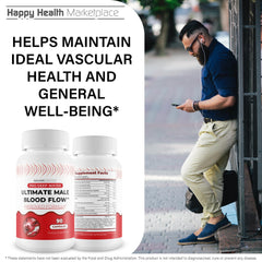 Happy Health Marketplace Pro Deep Water bottle and capsules shown in a daily routine setup.