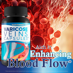 Bottle cap on Happy Health Marketplace Varicose Veins Capsules for quick daily use.