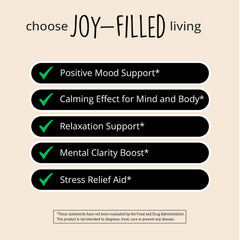 Happy Healthy Hippie 7-herb complex ingredients highlight natural mood support.